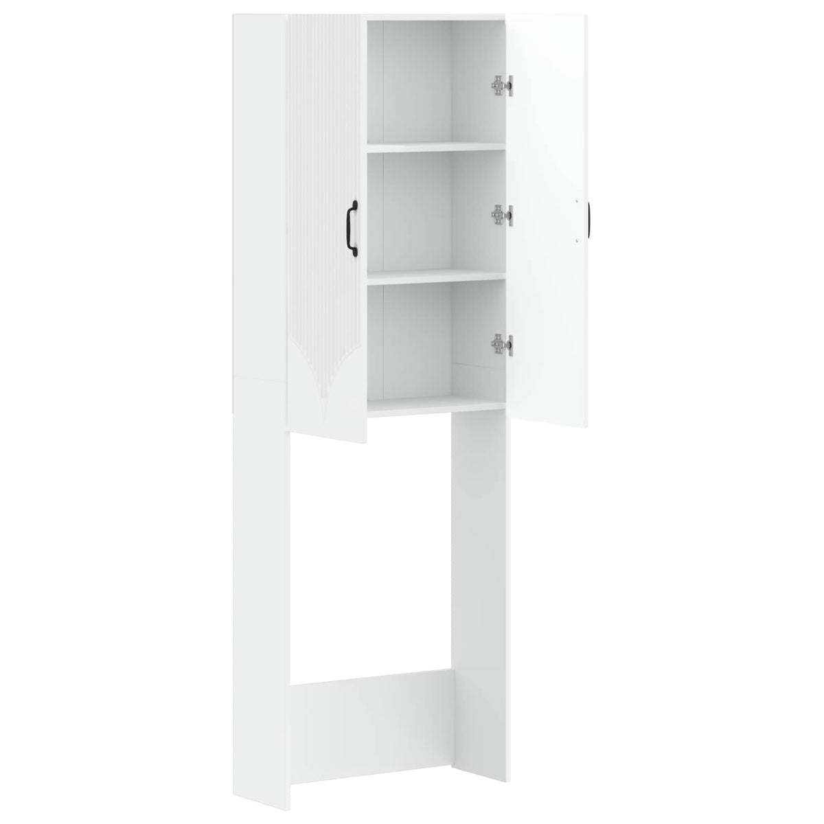 Toilettenschrank HOORN Weiß 66 x 25,5 x 190 cm Holzwerkstoff