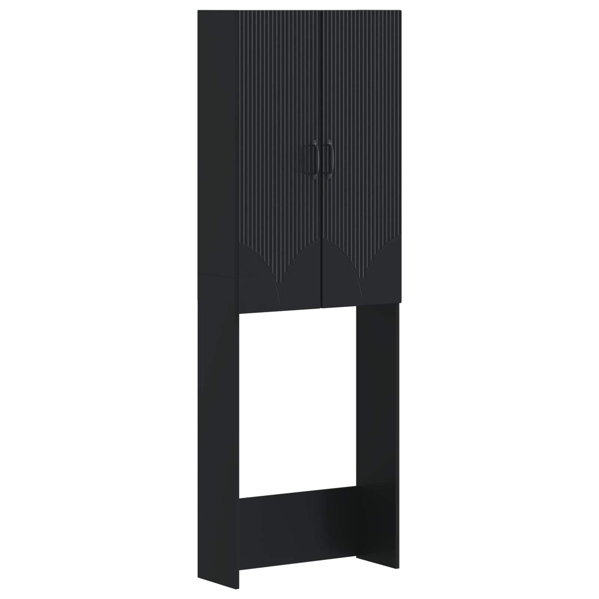 Toilettenschrank HOORN Schwarz 66 x 25,5 x 190 cm Holzwerkstoff