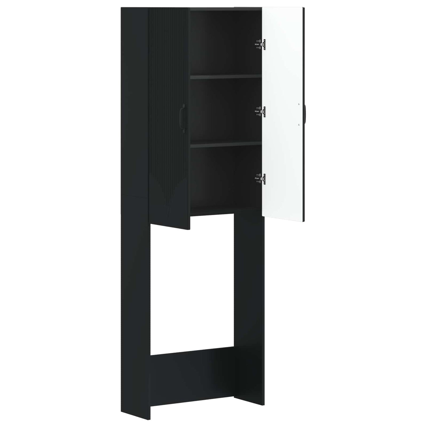 Toilettenschrank HOORN Schwarz 66 x 25,5 x 190 cm Holzwerkstoff