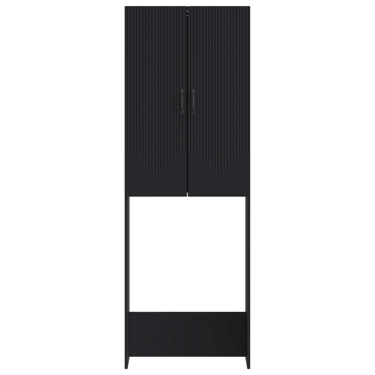 Toilettenschrank HOORN Schwarz 66 x 25,5 x 190 cm Holzwerkstoff