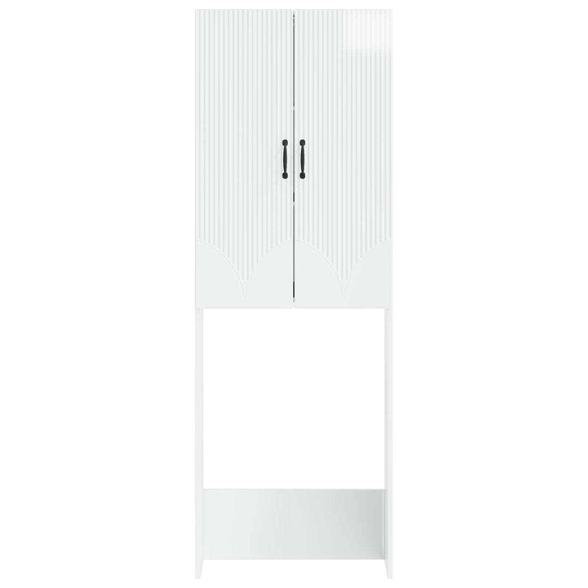 Toilettenschrank HOORN Hochglanz Weiß 66 x 25,5 x 190 cm