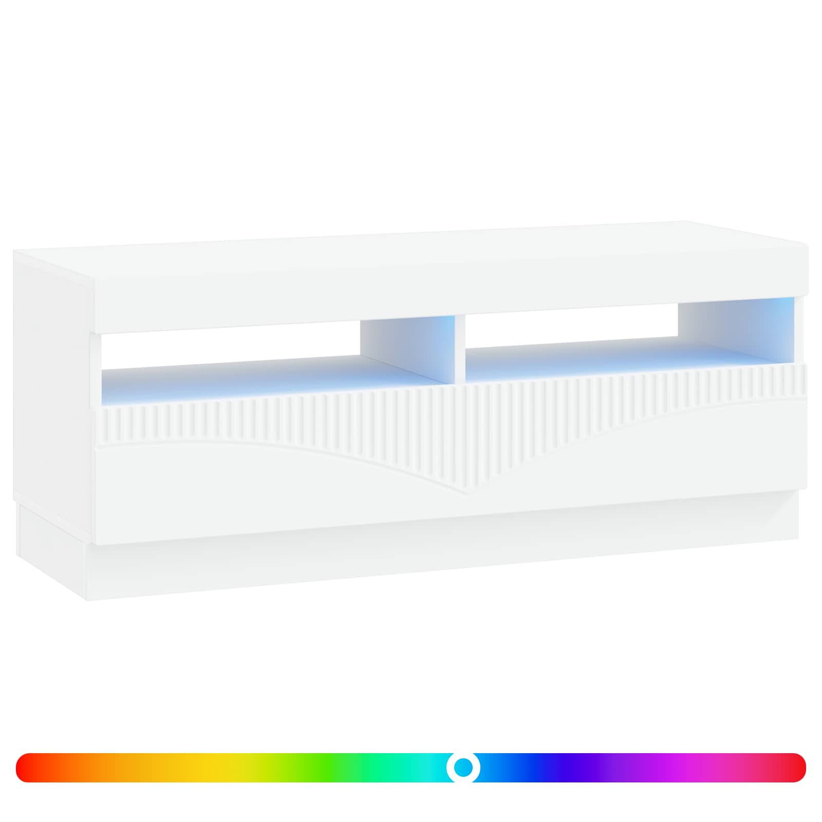 LED-TV-Schrank Weiß Holzwerkstoff