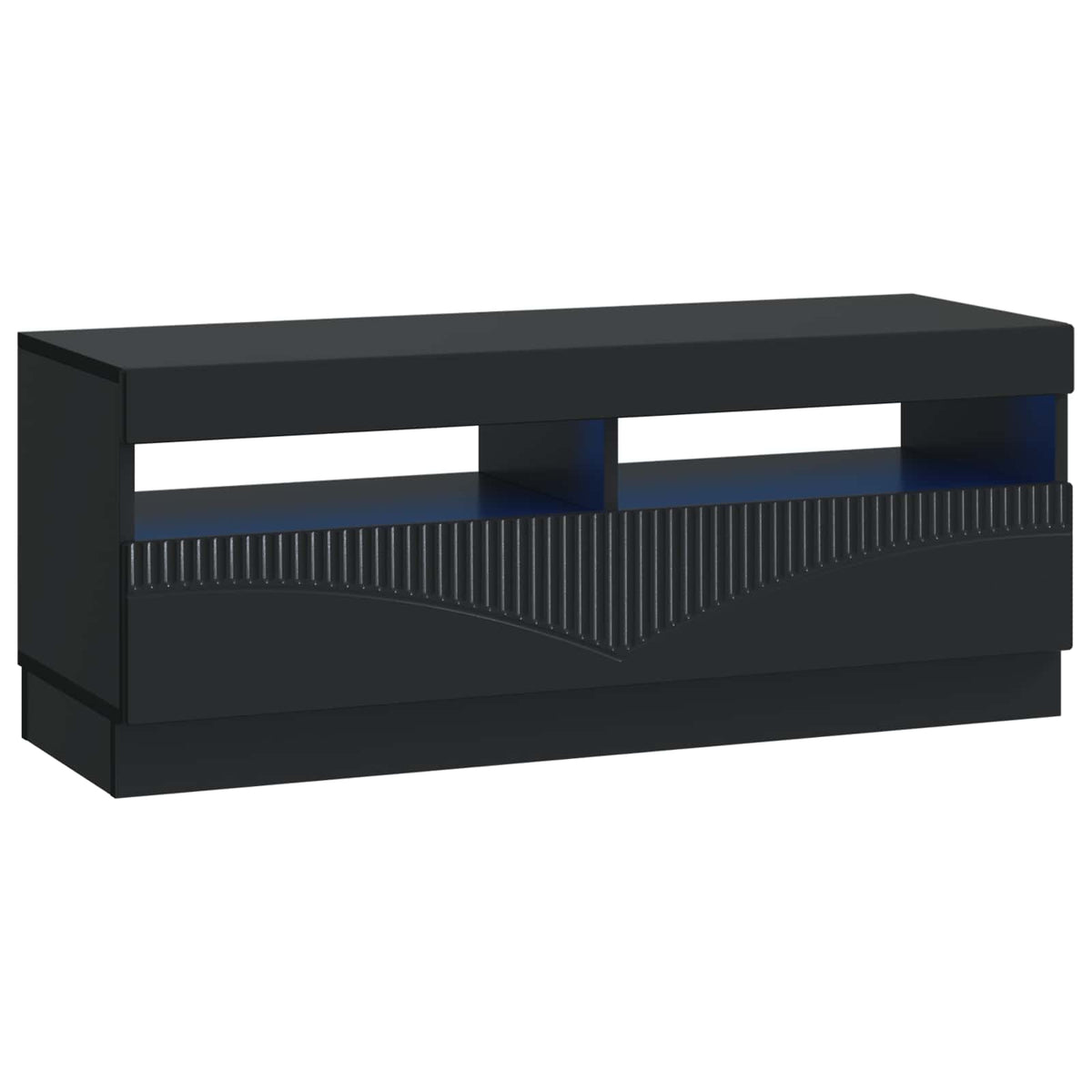 LED-TV-Schrank Schwarz Holzwerkstoff