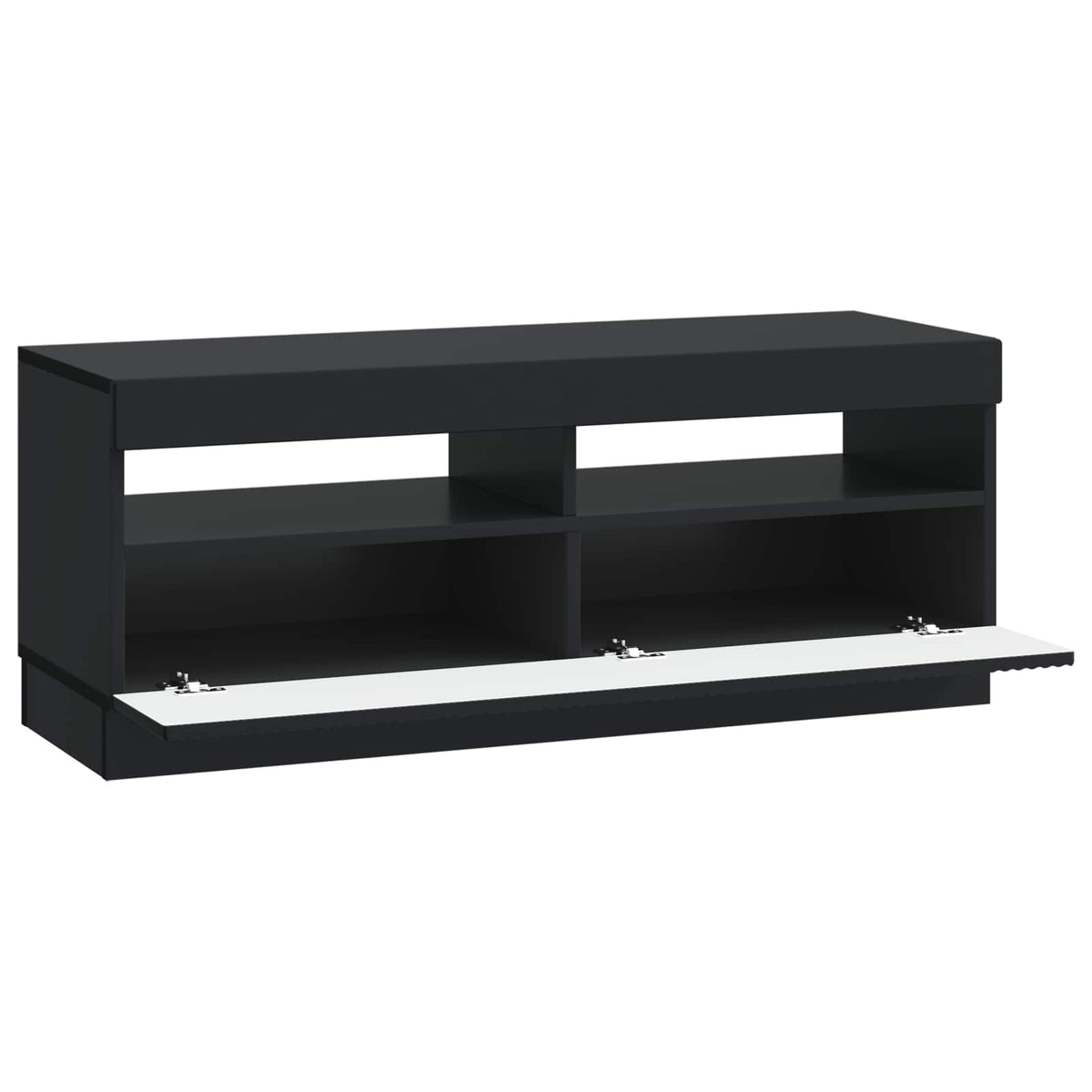 LED-TV-Schrank Schwarz Holzwerkstoff