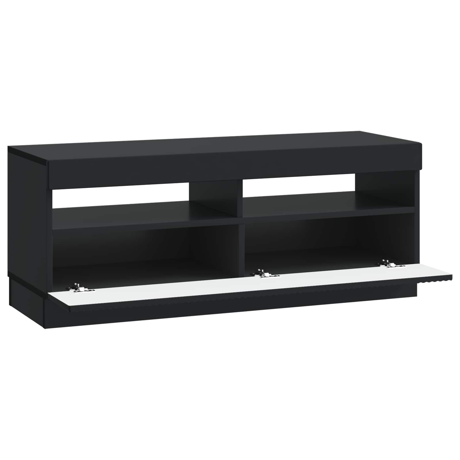 LED-TV-Schrank Schwarz Holzwerkstoff