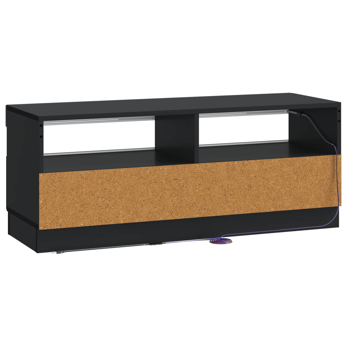 LED-TV-Schrank Schwarz Holzwerkstoff