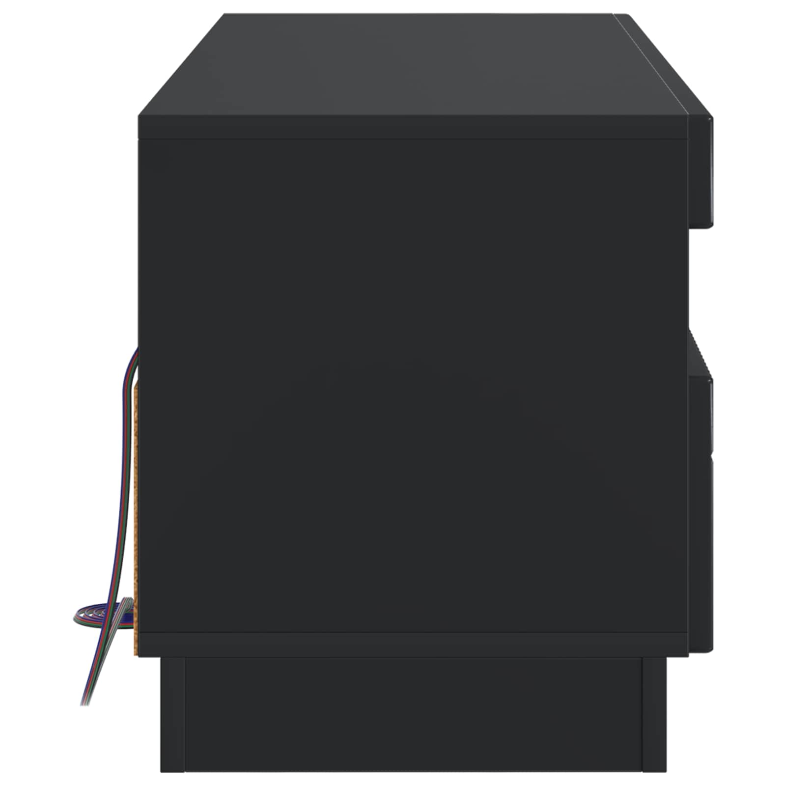 LED-TV-Schrank Schwarz Holzwerkstoff