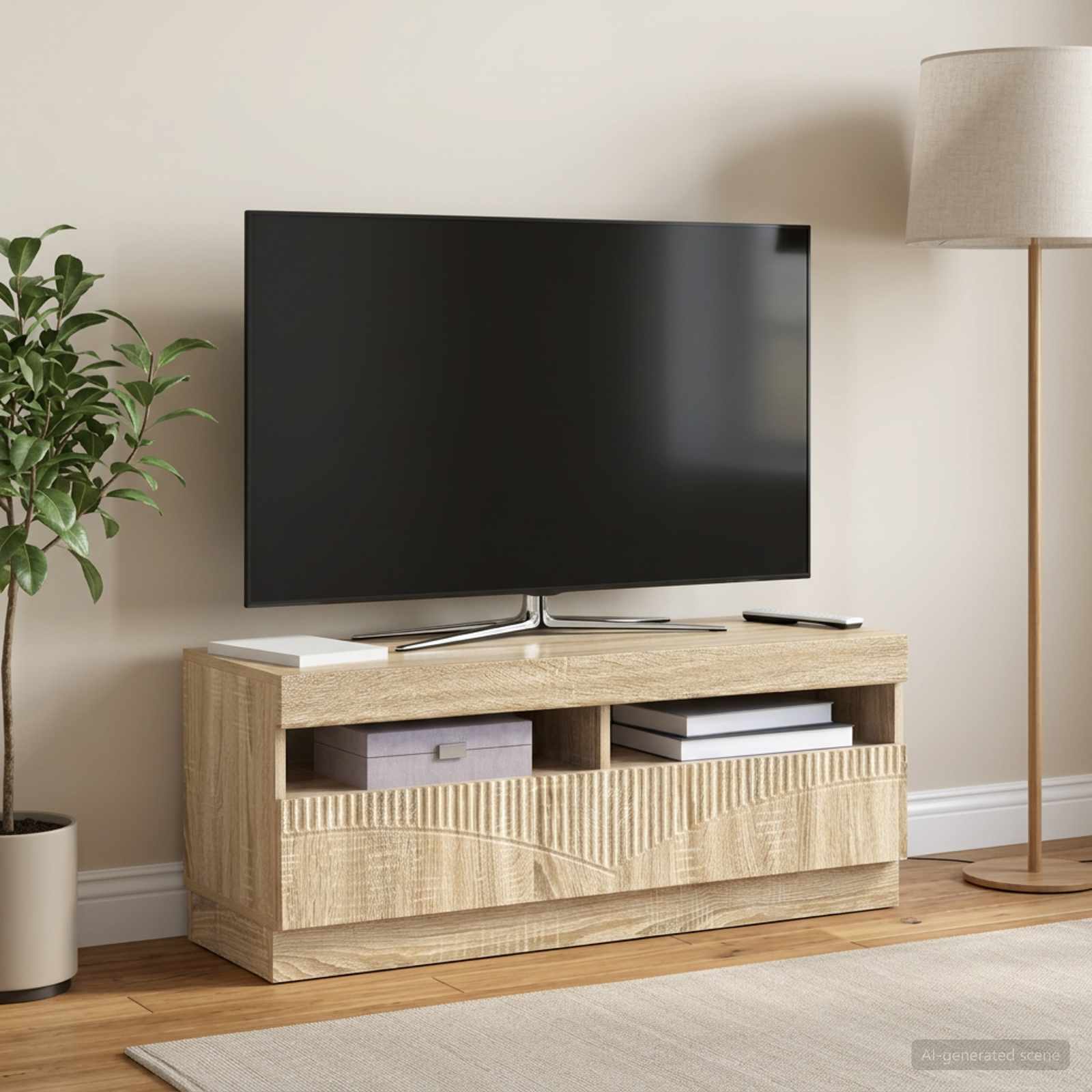 LED-TV-Schrank Sonoma-Eiche Holzwerkstoff
