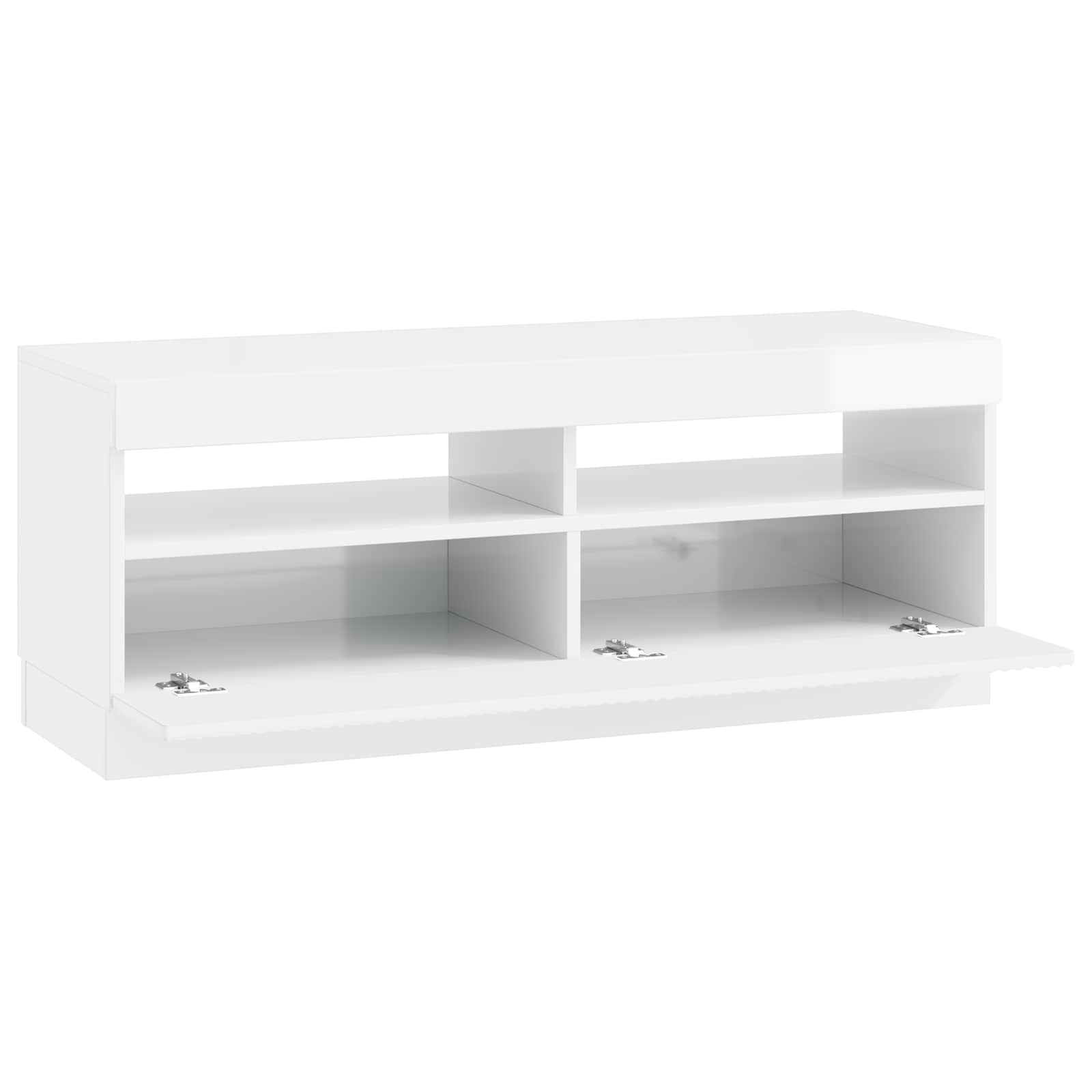 LED-TV-Schrank Hochglanz Weiß Holzwerkstoff