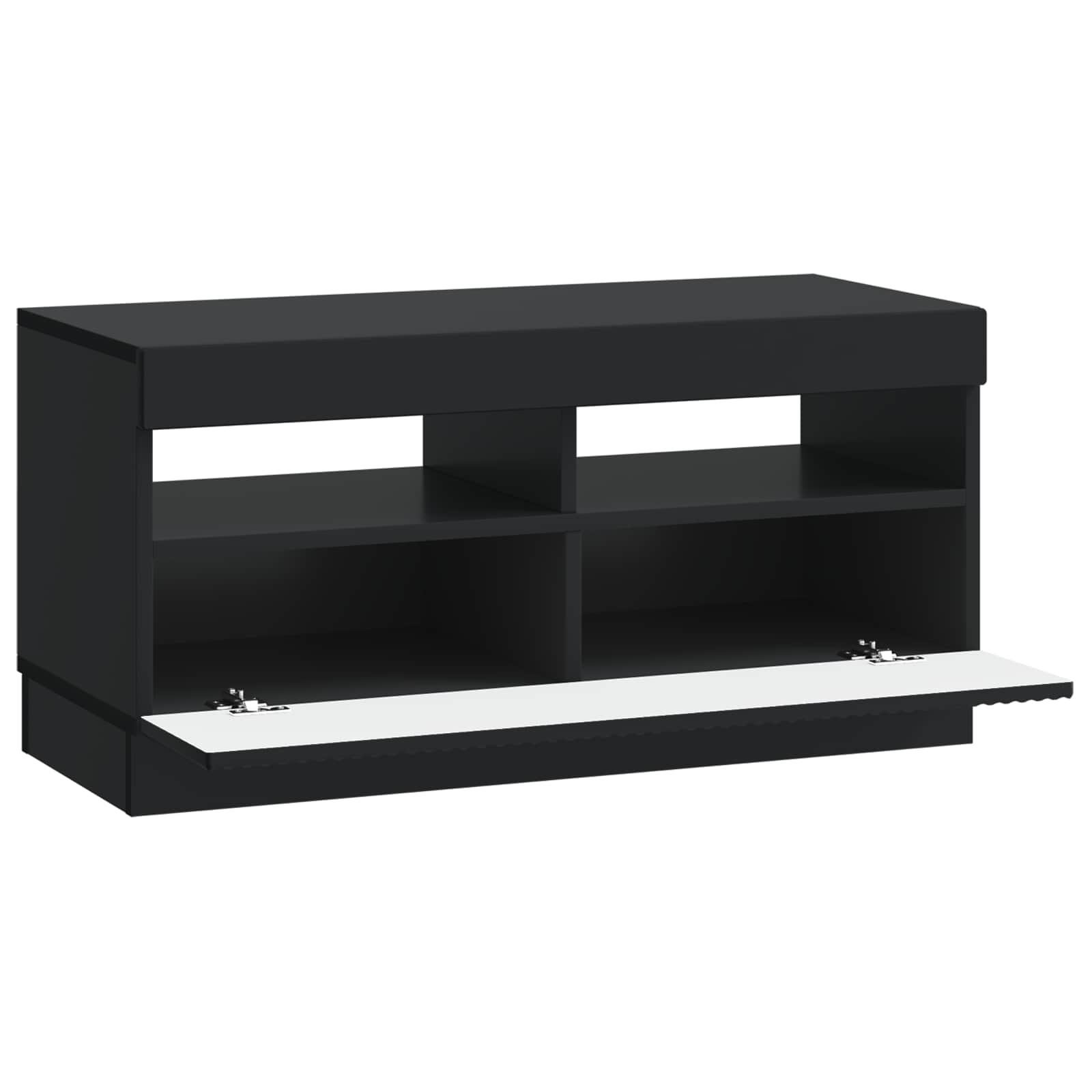 LED-TV-Schrank Schwarz Holzwerkstoff