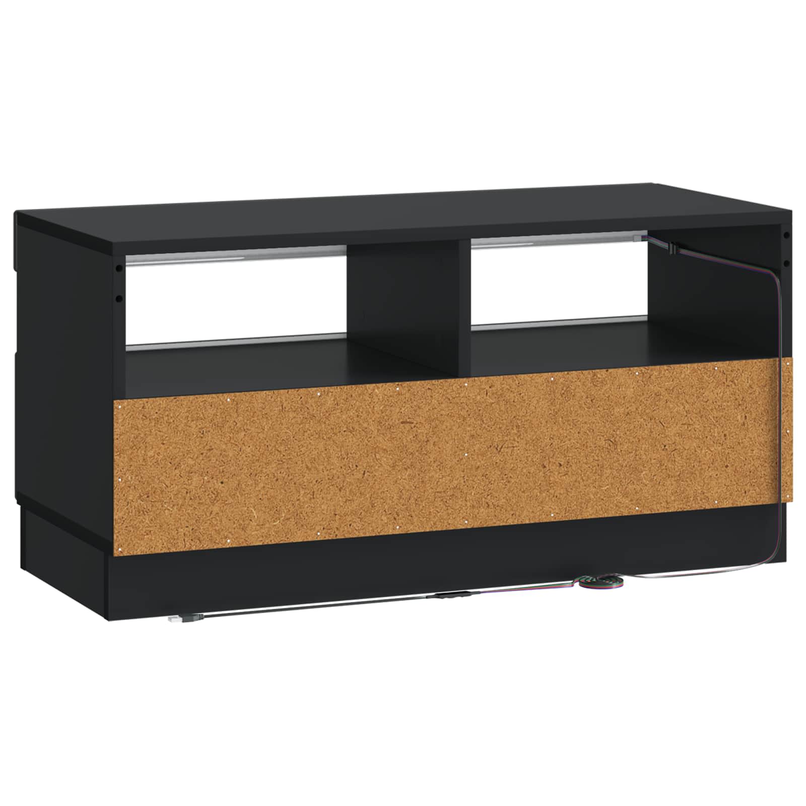 LED-TV-Schrank Schwarz Holzwerkstoff