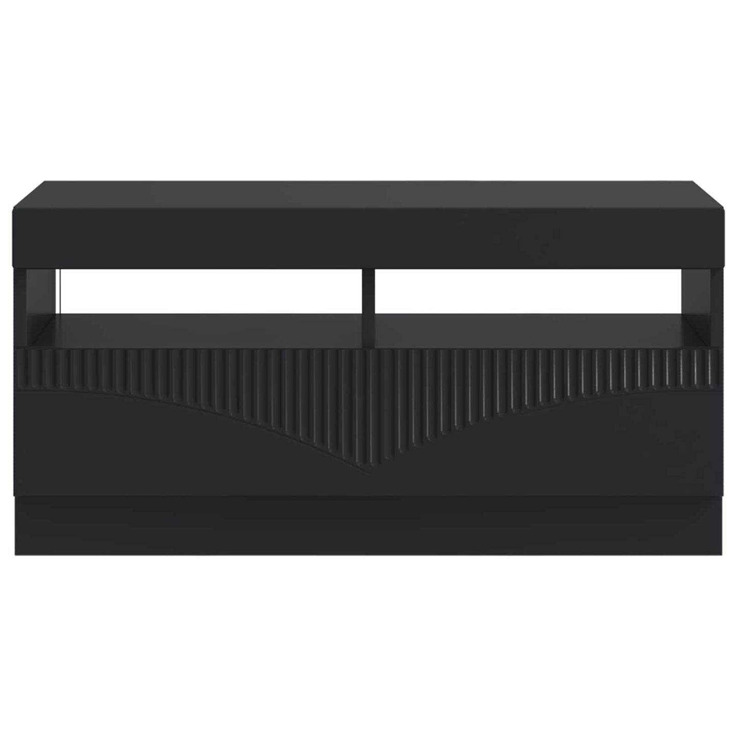 LED-TV-Schrank Schwarz Holzwerkstoff