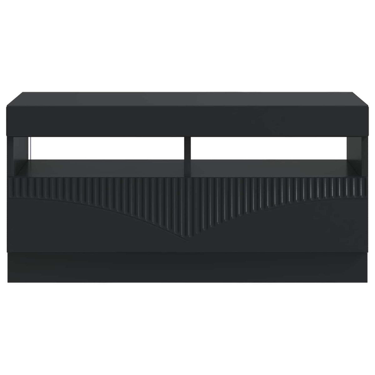 LED-TV-Schrank Schwarz Holzwerkstoff