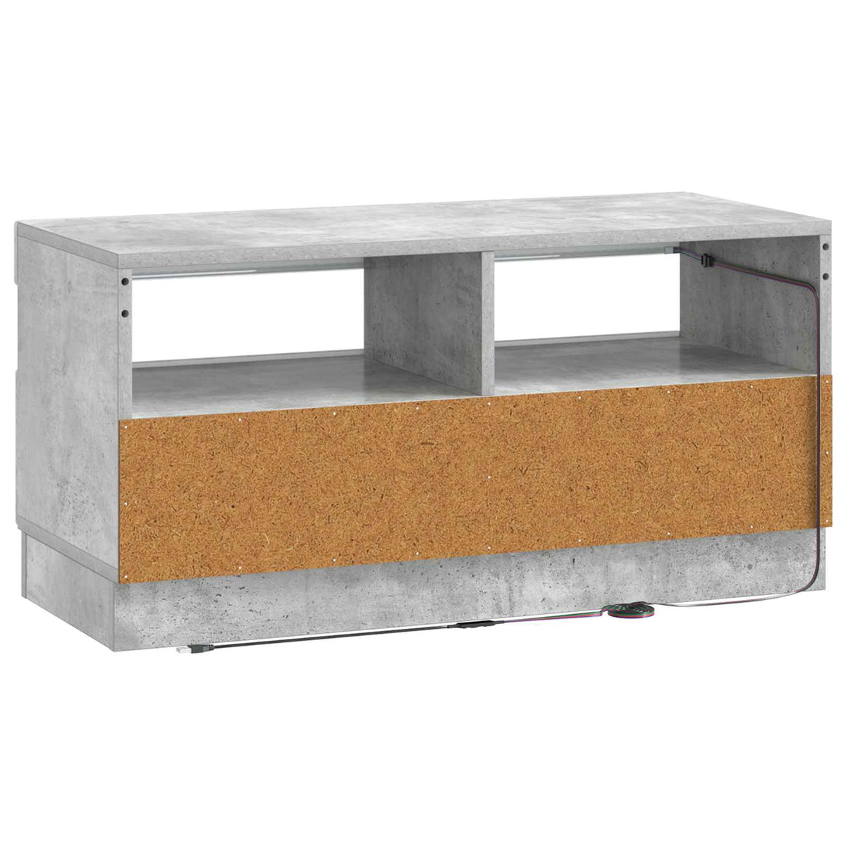 LED-TV-Schrank Betongrau Holzwerkstoff