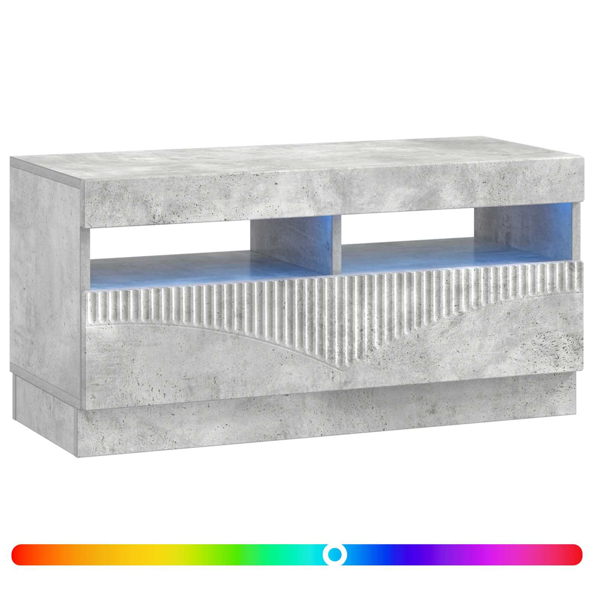 LED-TV-Schrank Betongrau Holzwerkstoff