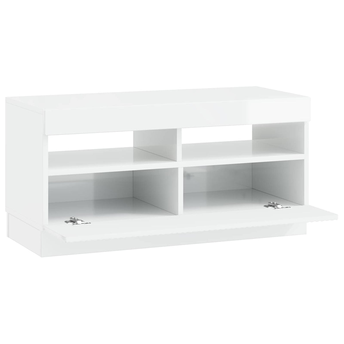 LED-TV-Schrank Hochglanz Weiß Holzwerkstoff
