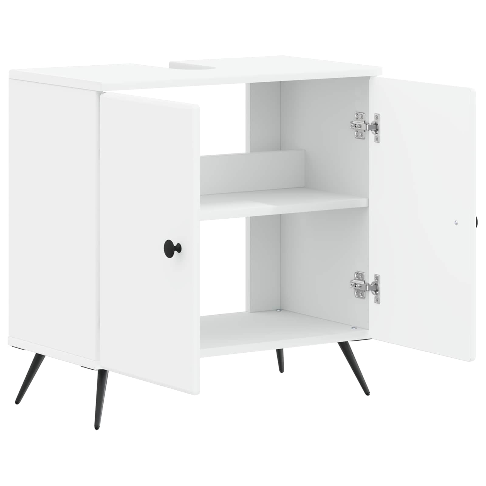 Waschbeckenschrank BREDA Weiß 59,5 x 31,5 x 59 cm Holzwerkstoff