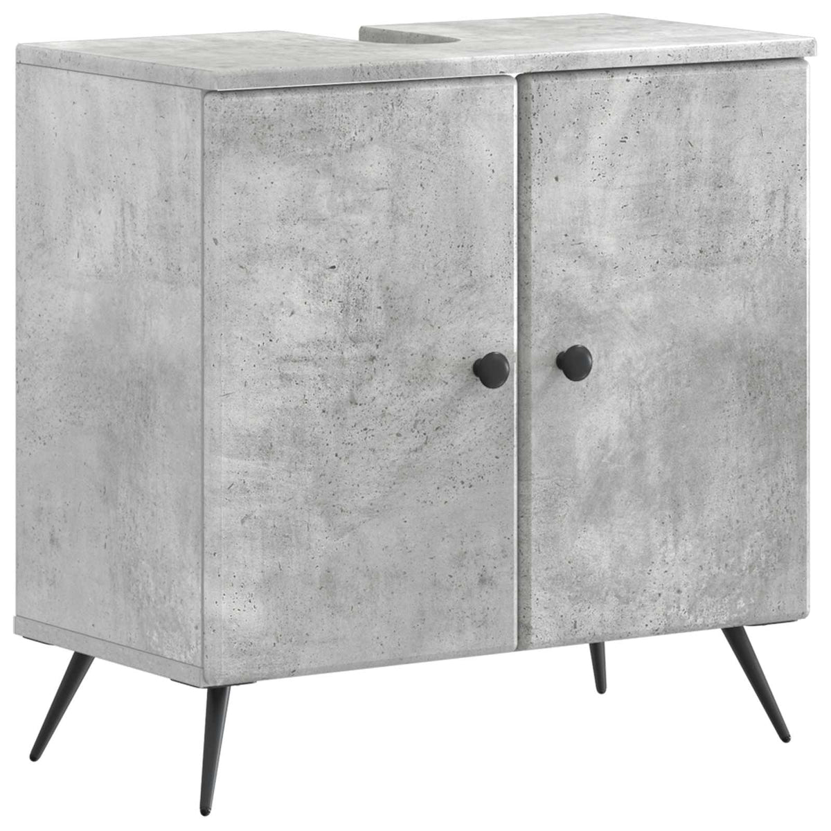 Waschbeckenschrank BREDA Betongrau 59,5 x 31,5 x 59 cm