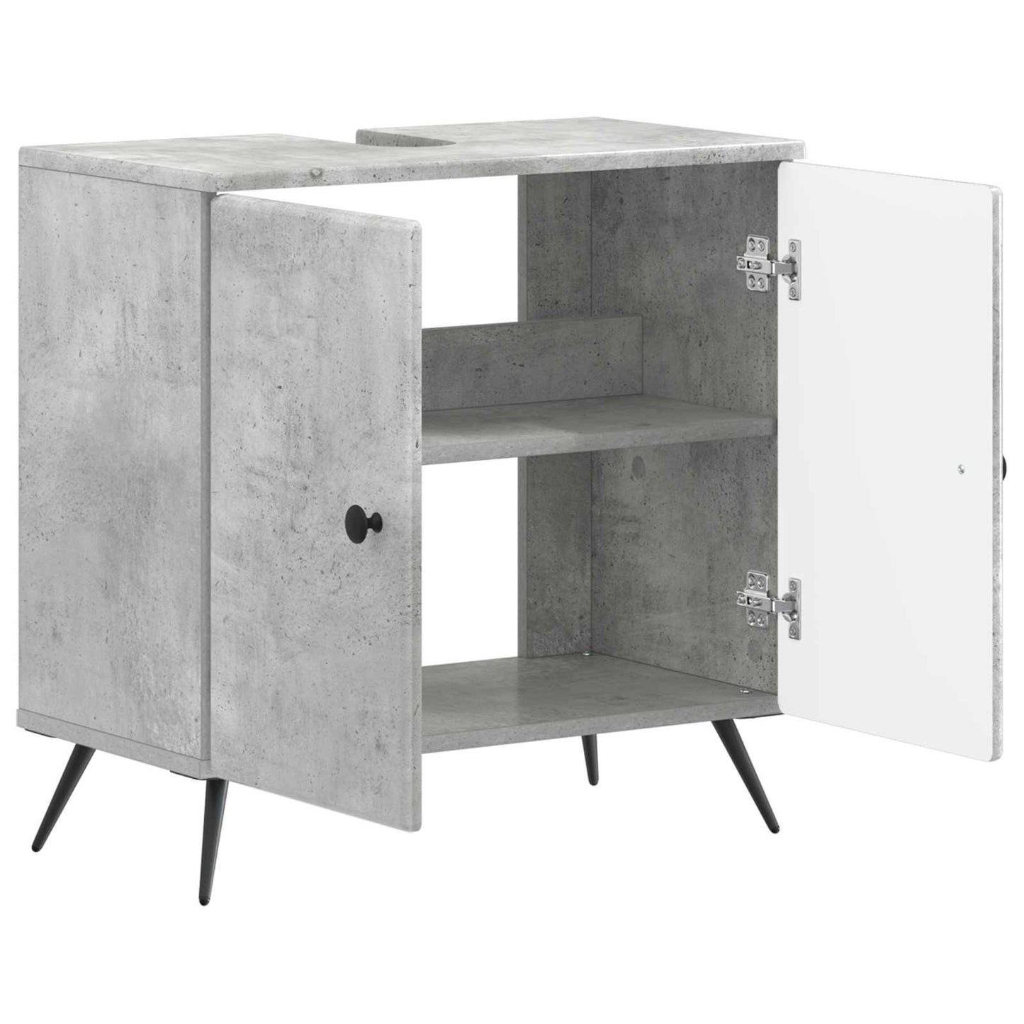 Waschbeckenschrank BREDA Betongrau 59,5 x 31,5 x 59 cm