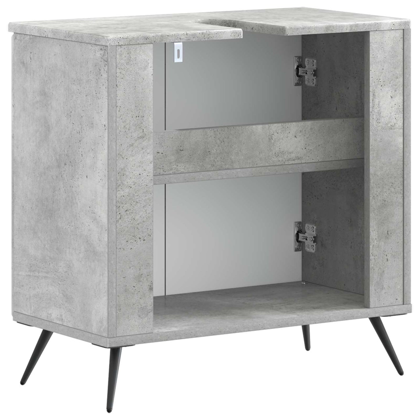 Waschbeckenschrank BREDA Betongrau 59,5 x 31,5 x 59 cm