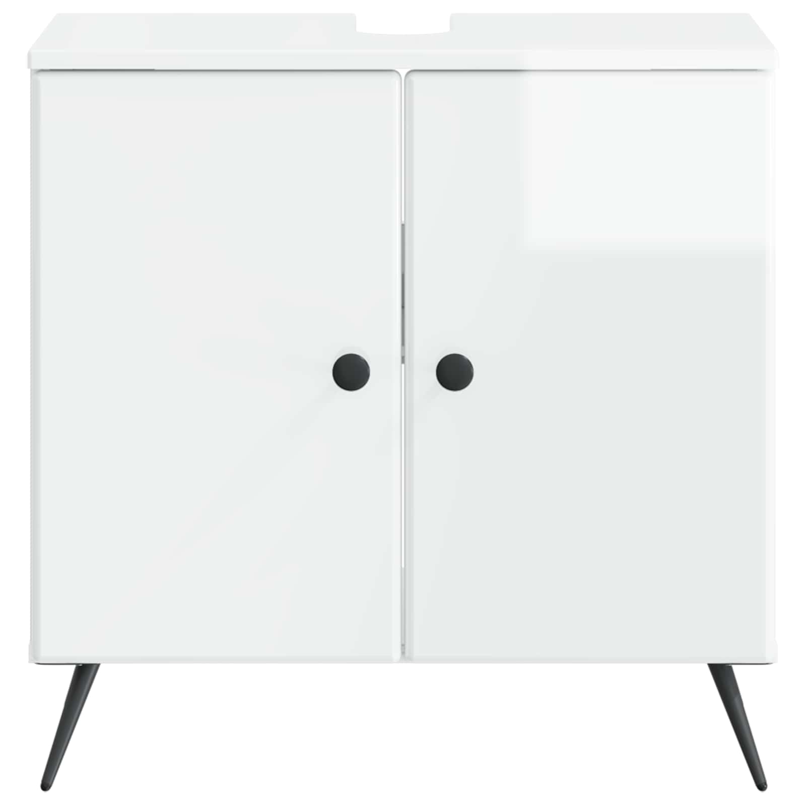 Waschbeckenschrank BREDA Hochglanz Weiß 59,5 x 31,5 x 59 cm