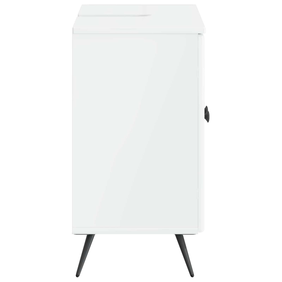 Waschbeckenschrank BREDA Hochglanz Weiß 59,5 x 31,5 x 59 cm