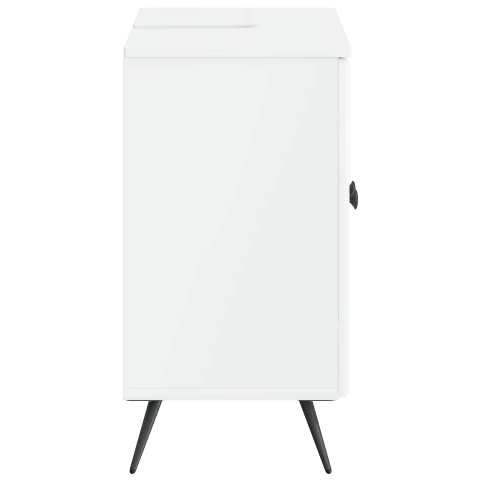 Waschbeckenschrank BREDA Hochglanz Weiß 59,5 x 31,5 x 59 cm