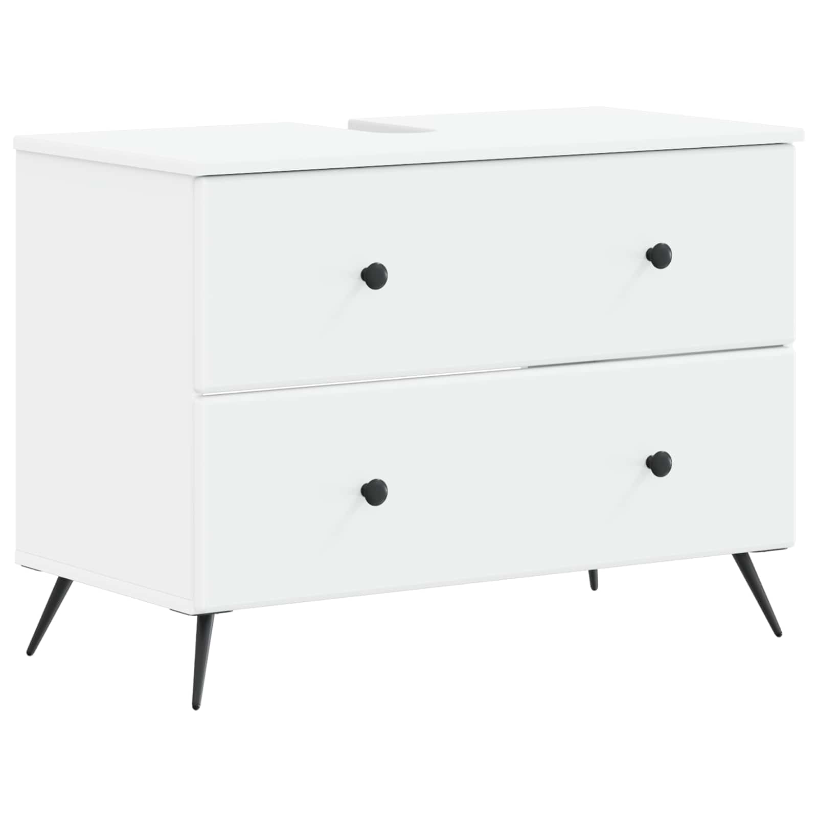 Waschbeckenschrank BREDA Weiß 82 x 41 x 59 cm Holzwerkstoff