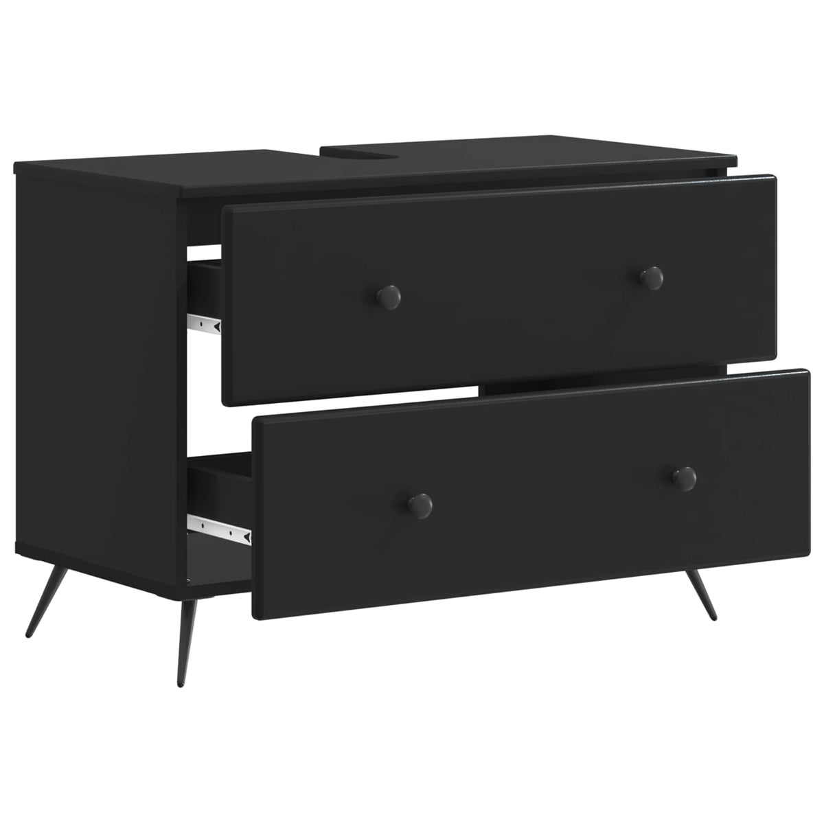 Waschbeckenschrank BREDA Schwarz 82 x 41 x 59 cm Holzwerkstoff
