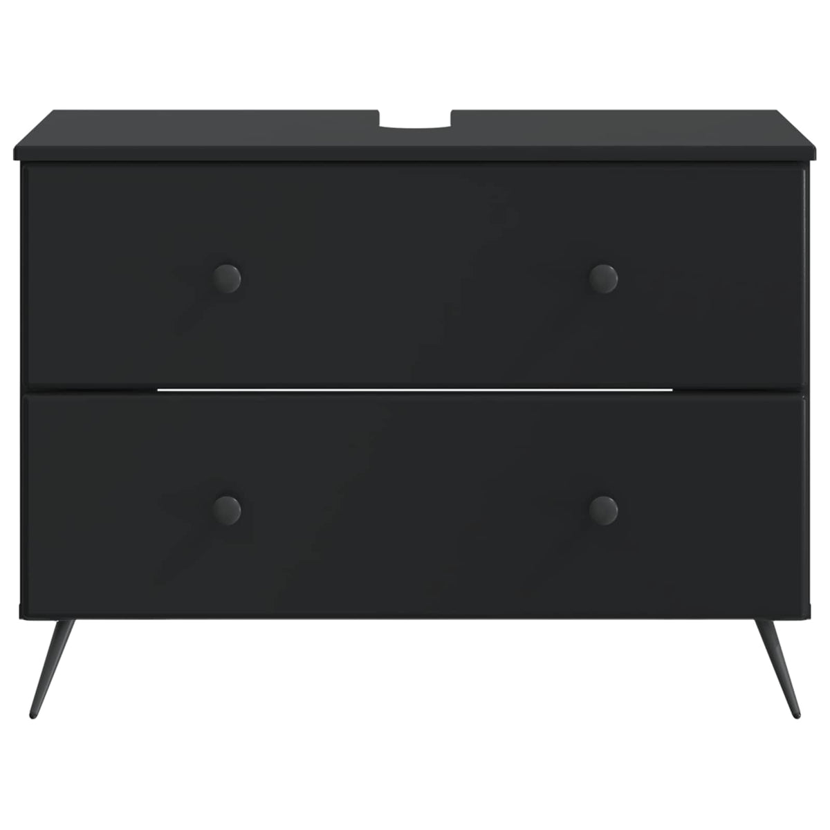 Waschbeckenschrank BREDA Schwarz 82 x 41 x 59 cm Holzwerkstoff