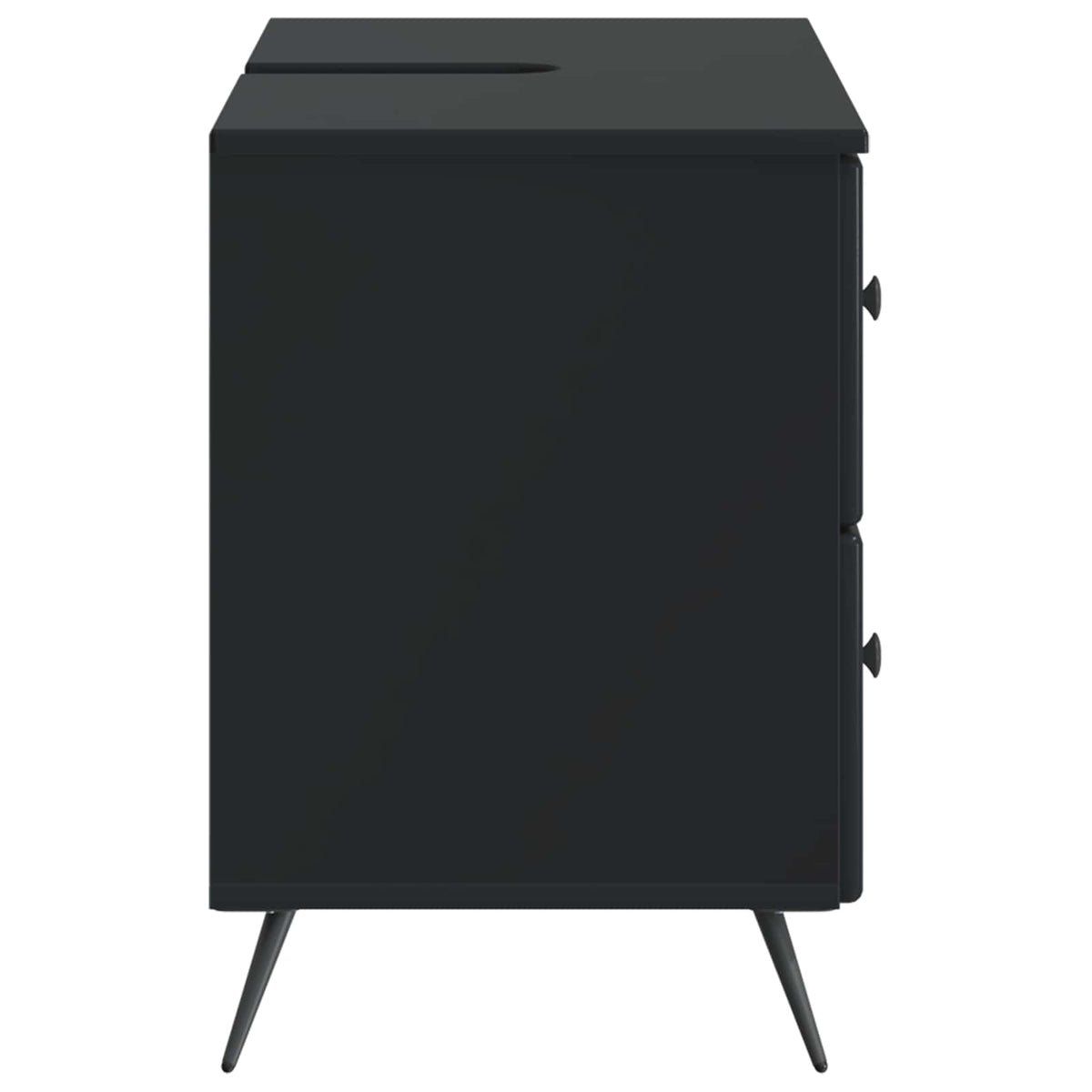 Waschbeckenschrank BREDA Schwarz 82 x 41 x 59 cm Holzwerkstoff