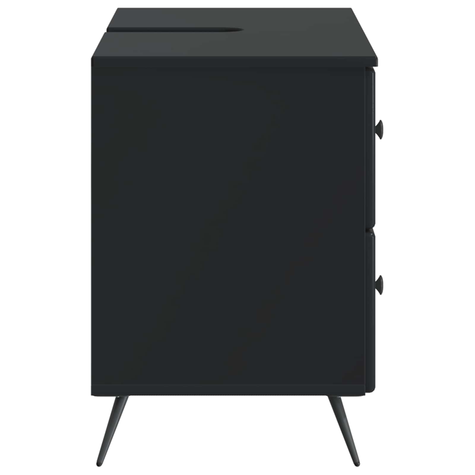Waschbeckenschrank BREDA Schwarz 82 x 41 x 59 cm Holzwerkstoff