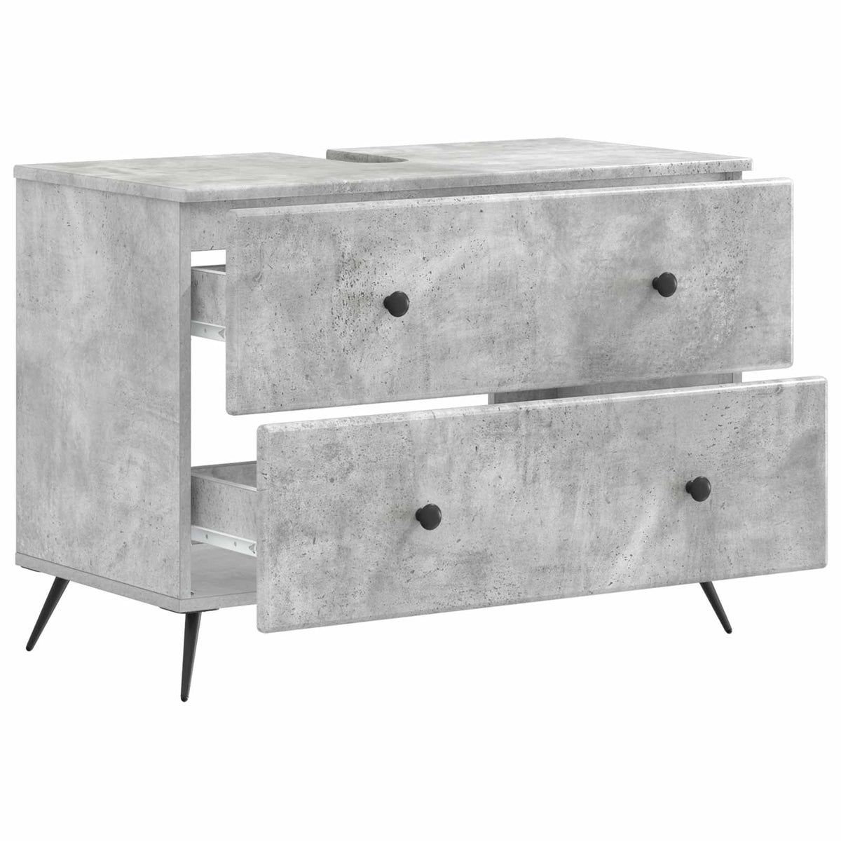 Waschbeckenschrank BREDA Betongrau 82 x 41 x 59 cm