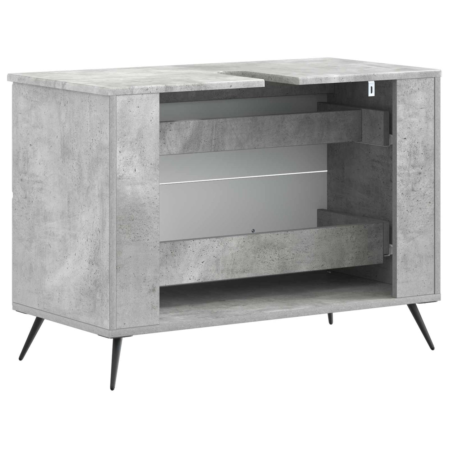 Waschbeckenschrank BREDA Betongrau 82 x 41 x 59 cm