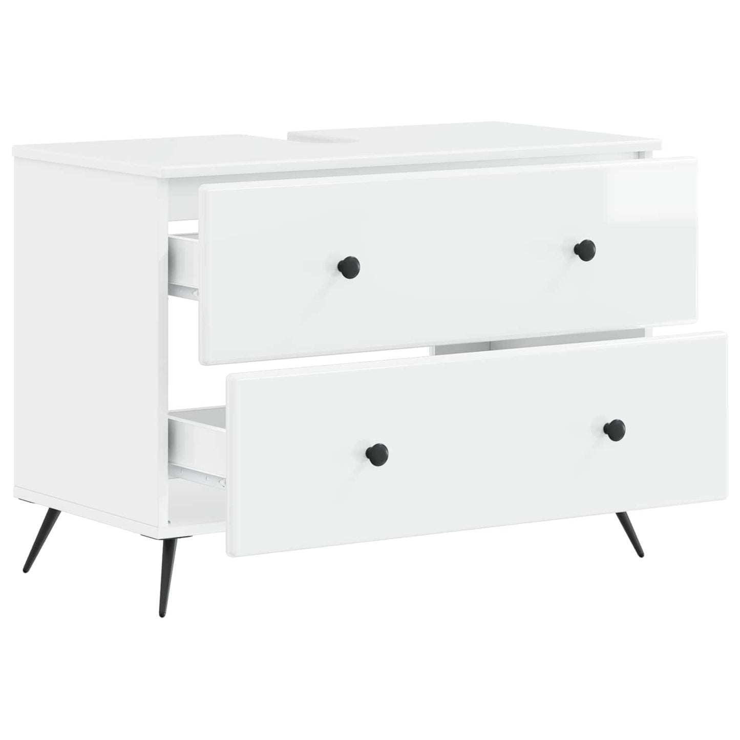 Waschbeckenschrank BREDA Hochglanz Weiß 82 x 41 x 59 cm