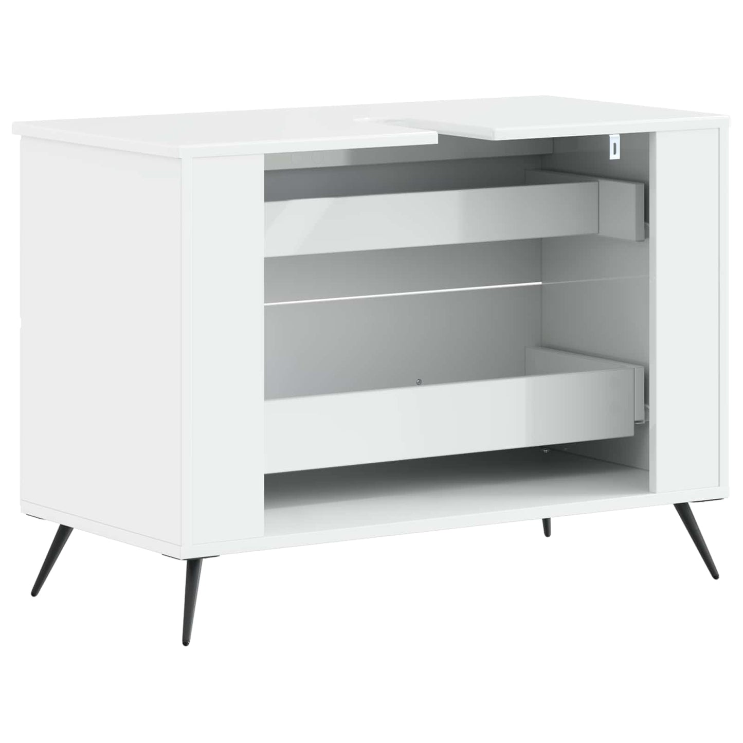 Waschbeckenschrank BREDA Hochglanz Weiß 82 x 41 x 59 cm