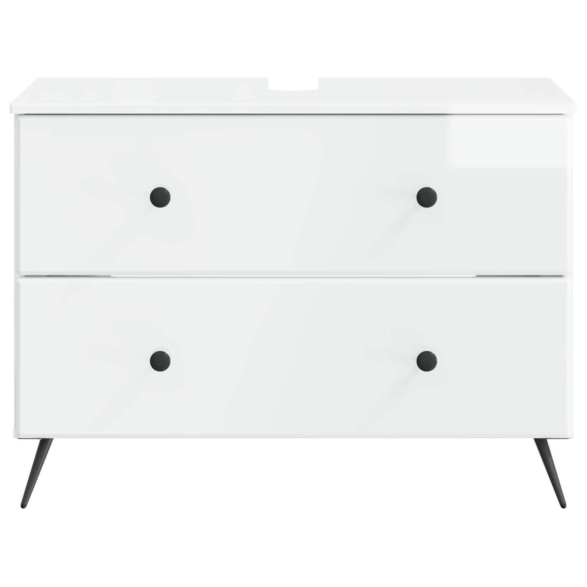 Waschbeckenschrank BREDA Hochglanz Weiß 82 x 41 x 59 cm