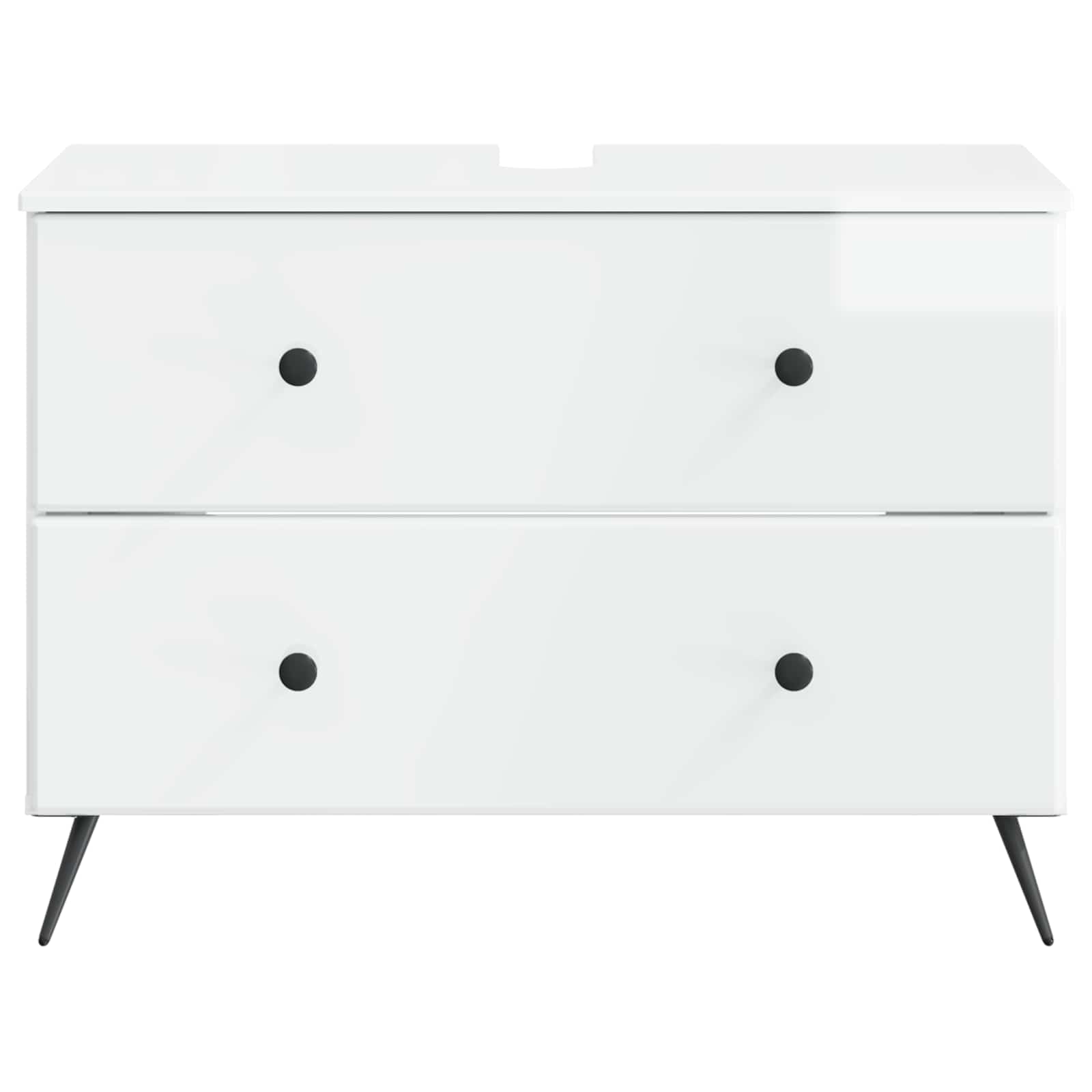 Waschbeckenschrank BREDA Hochglanz Weiß 82 x 41 x 59 cm