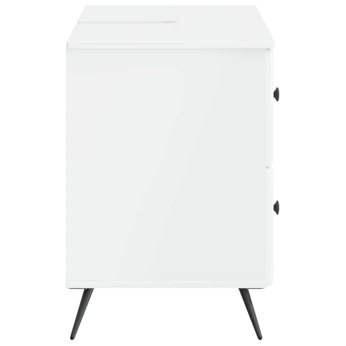 Waschbeckenschrank BREDA Hochglanz Weiß 82 x 41 x 59 cm
