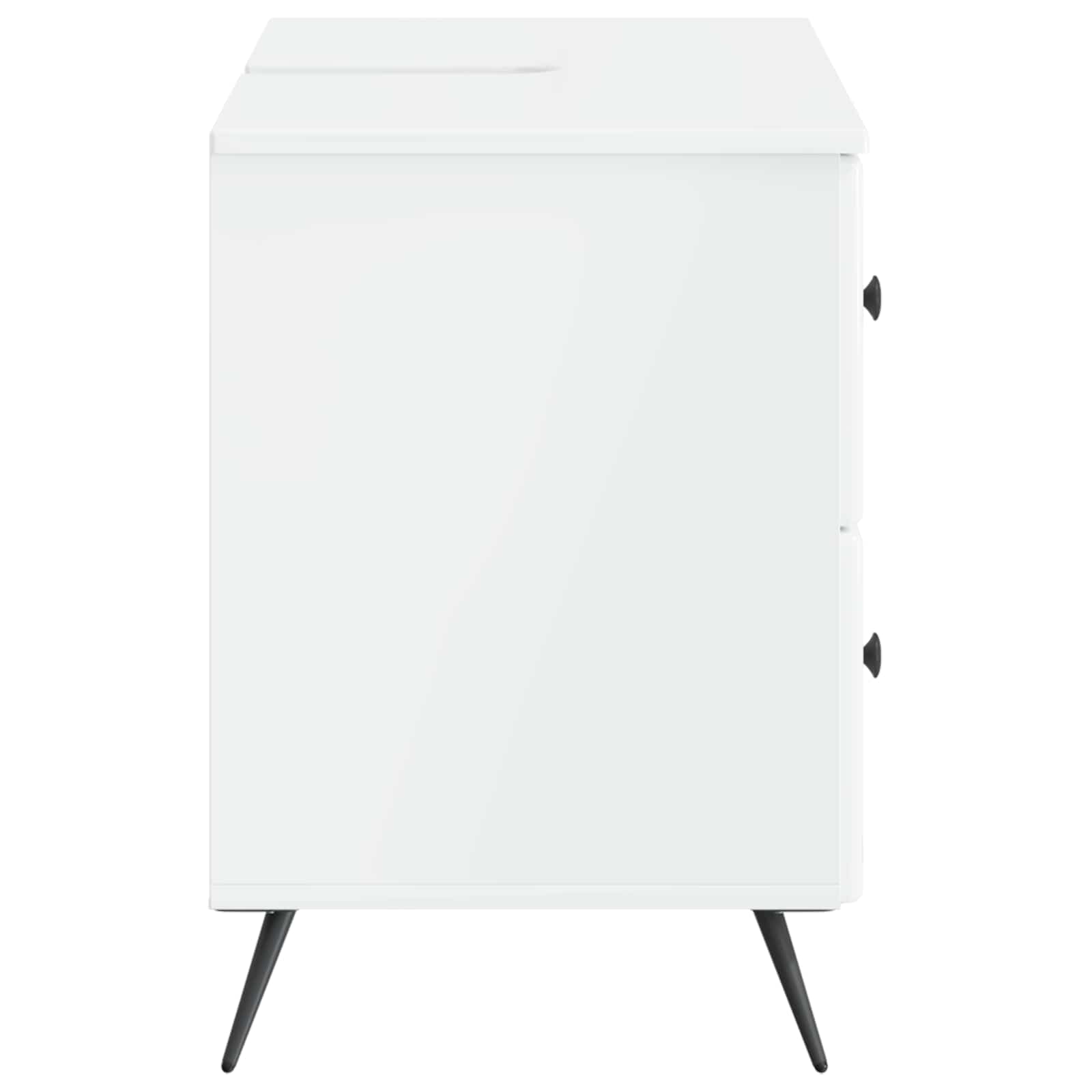 Waschbeckenschrank BREDA Hochglanz Weiß 82 x 41 x 59 cm