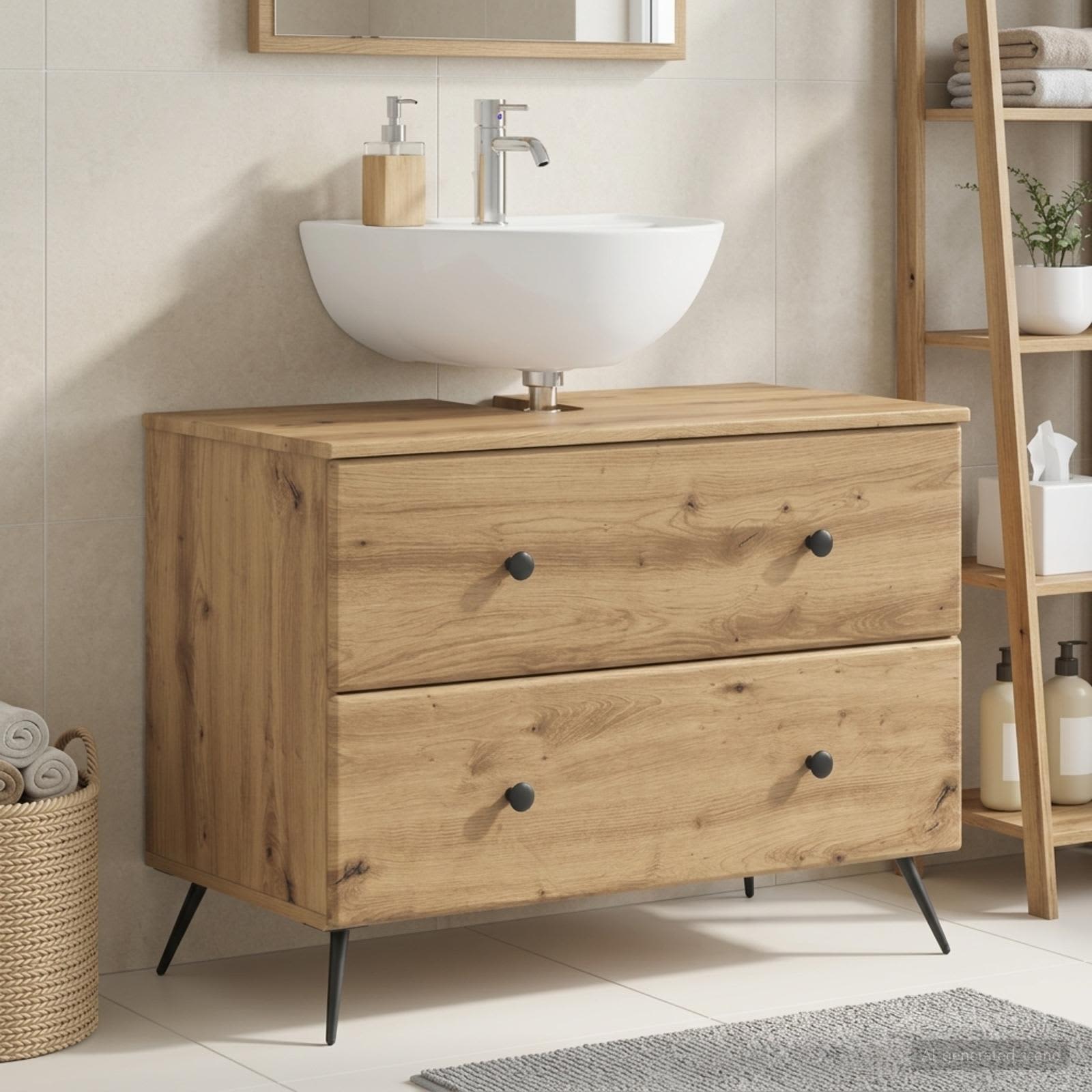 Waschbeckenschrank BREDA Artisan-Eiche 82 x 41 x 59 cm