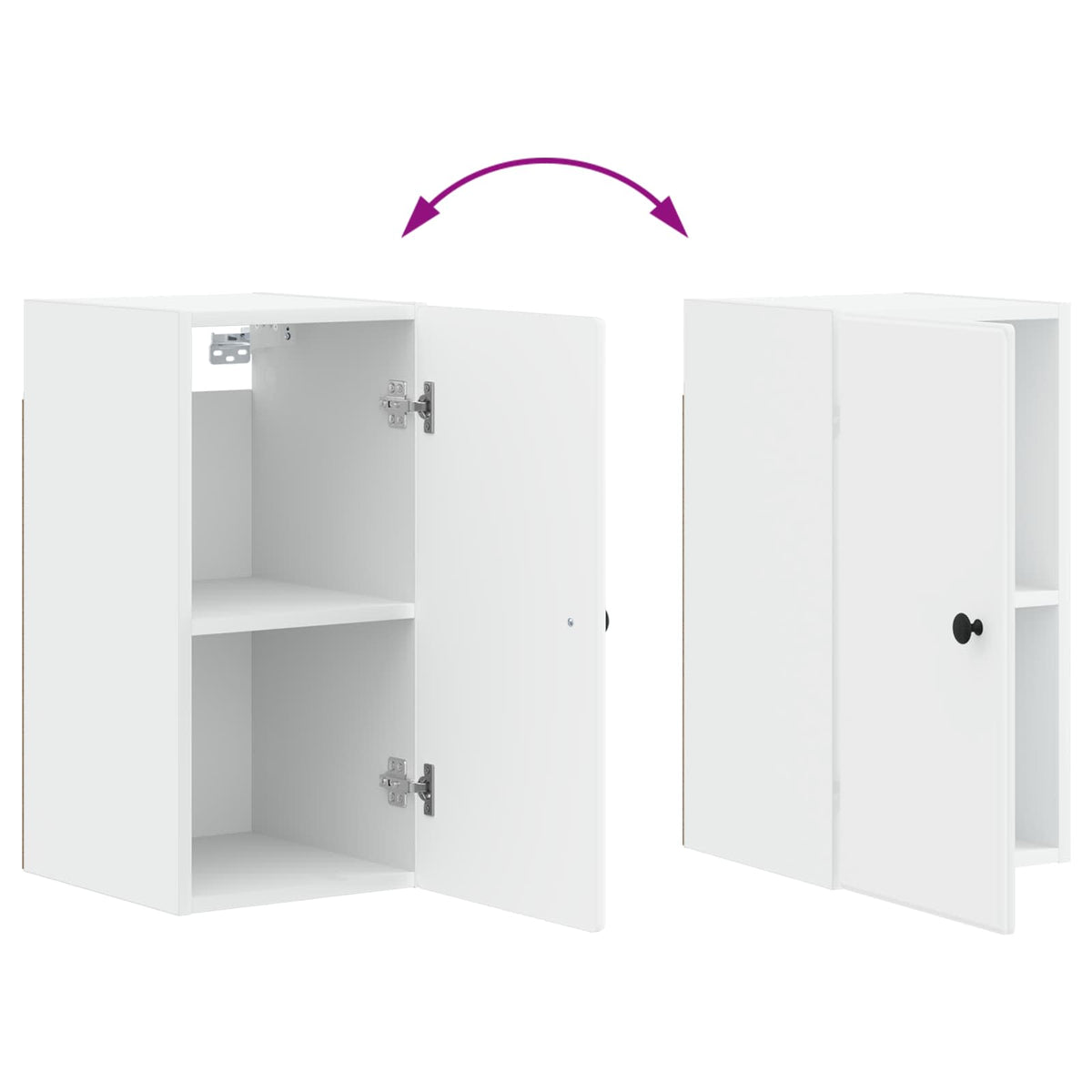 Badezimmer-Wandschrank BREDA Weiß 30 x 31 x 59 cm Holzwerkstoff