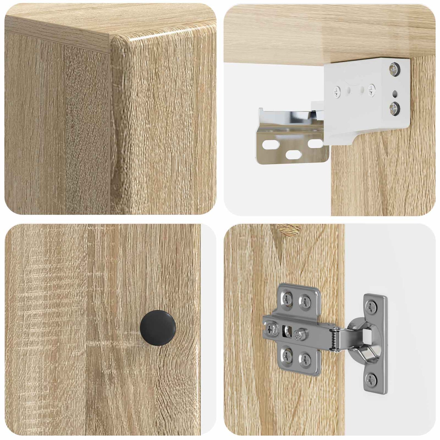 Badezimmer-Wandschrank BREDA Sonoma-Eiche 30 x 31 x 59 cm