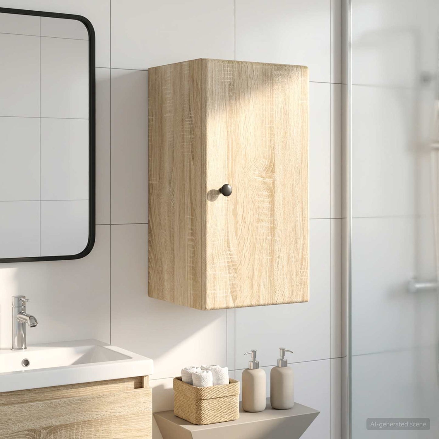 Badezimmer-Wandschrank BREDA Sonoma-Eiche 30 x 31 x 59 cm