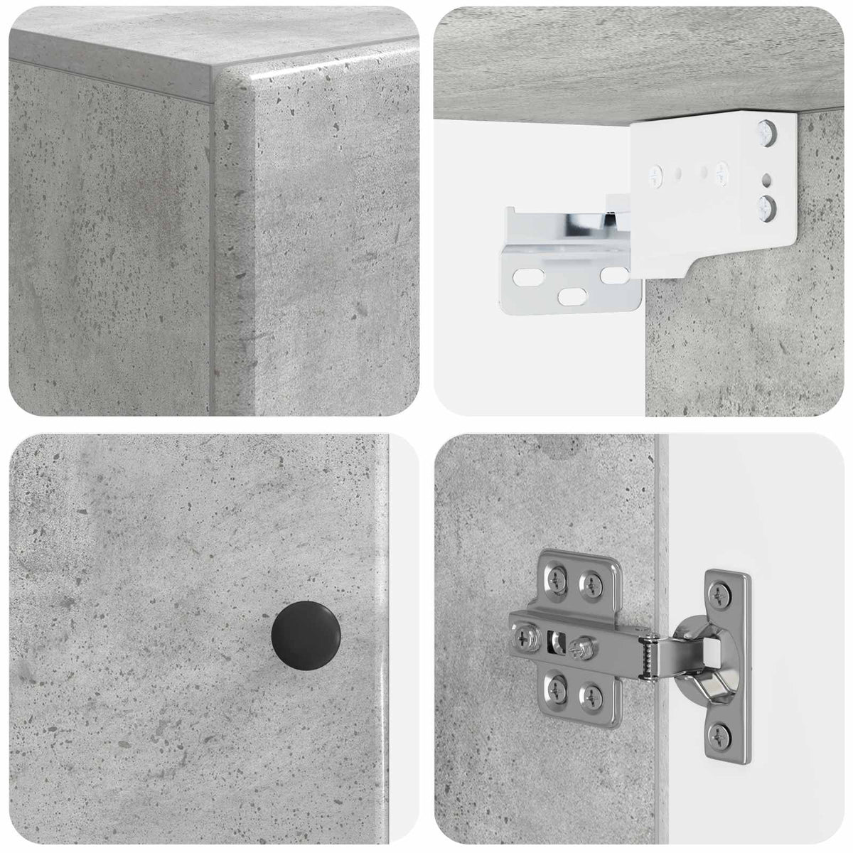 Badezimmer-Wandschrank BREDA Betongrau 30 x 31 x 59 cm