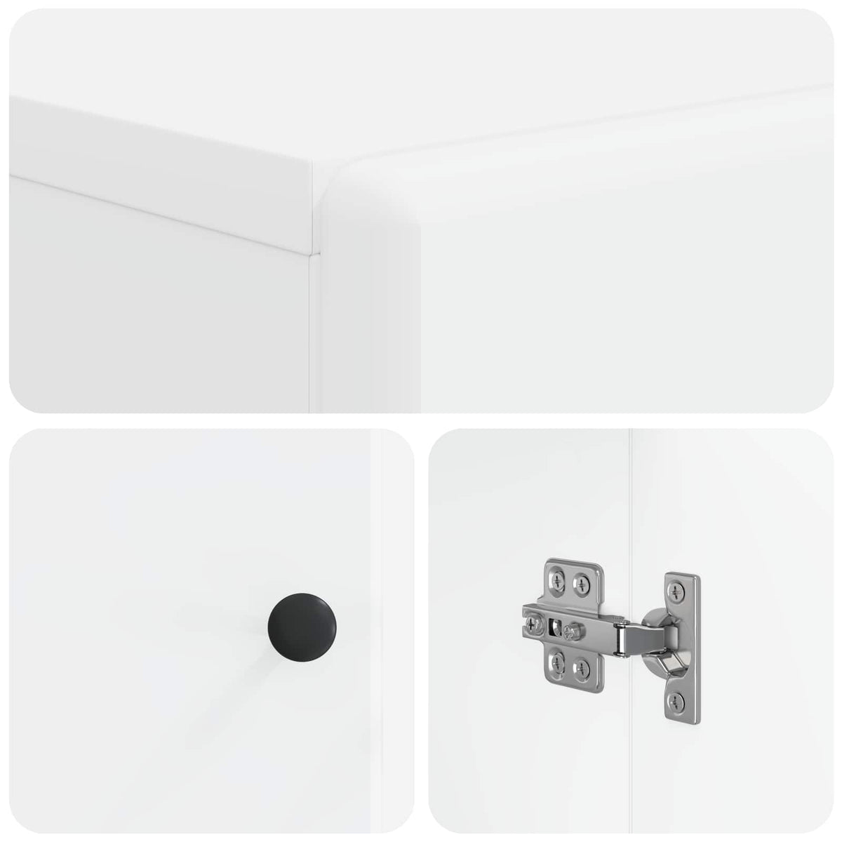 Badezimmerschrank mit offenem Regal BREDA Weiß 30 x 31 x 190 cm