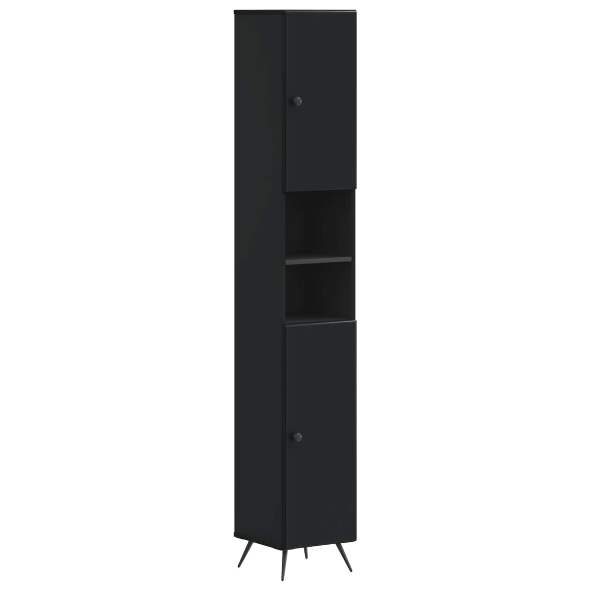 Badezimmerschrank mit offenem Regal BREDA Schwarz