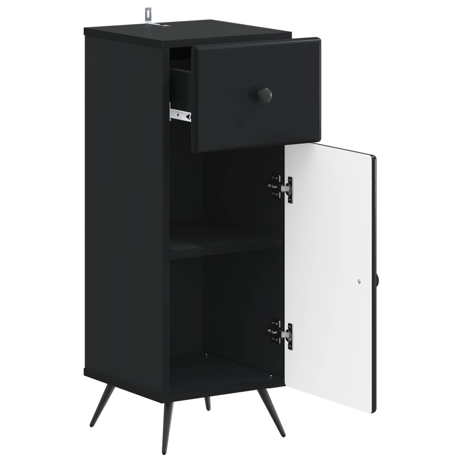Badezimmer Aufbewahrungsschrank BREDA Schwarz 30 x 31 x 80 cm