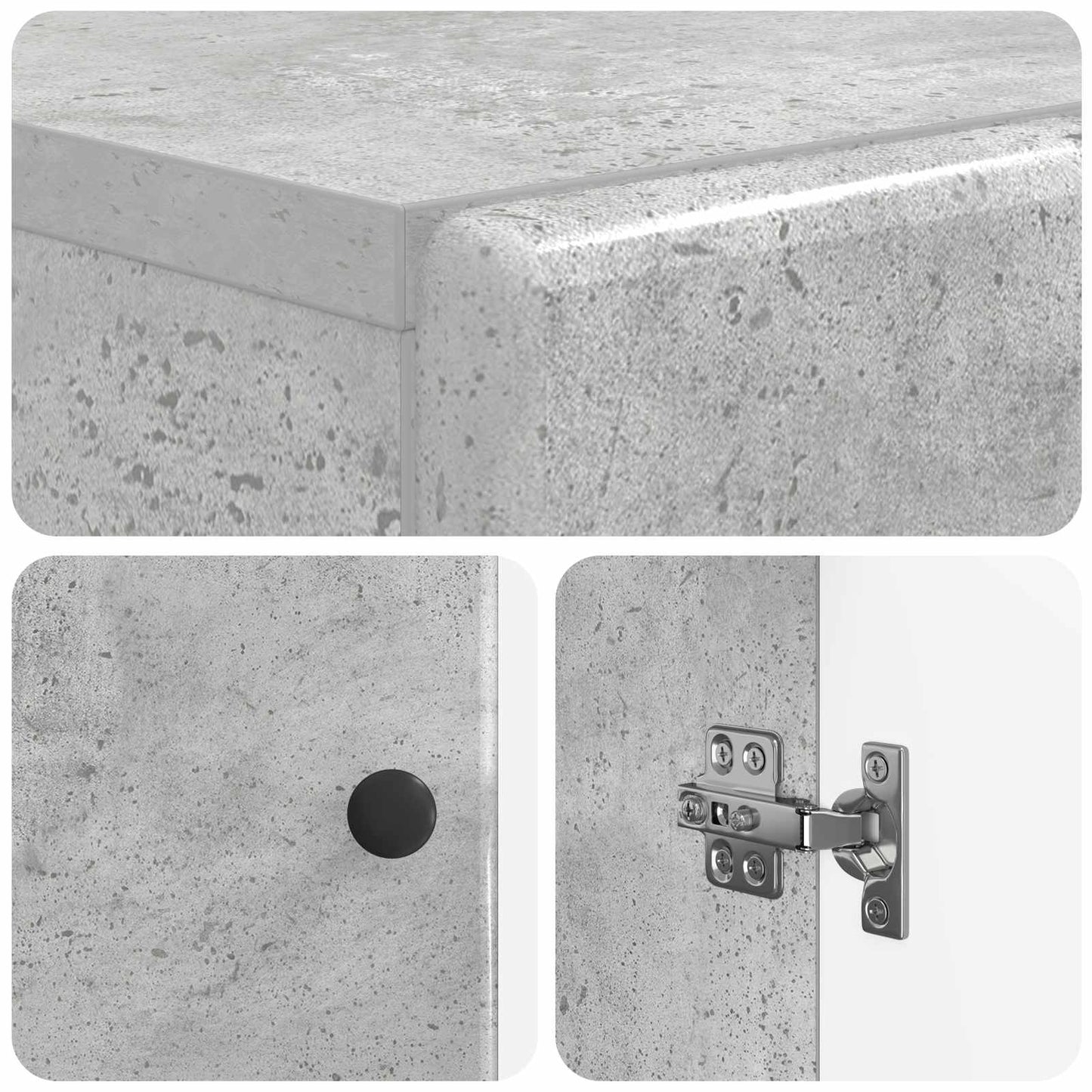 Badezimmer Aufbewahrungsschrank BREDA Betongrau 30 x 31 x 80 cm