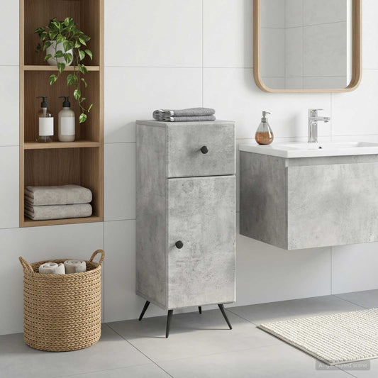 Badezimmer Aufbewahrungsschrank BREDA Betongrau 30 x 31 x 80 cm